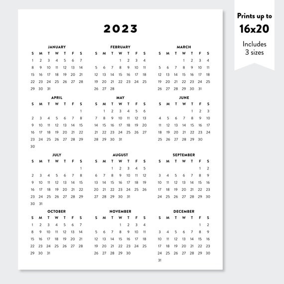 Awesome 2023 minimalist printable calendars 2023 simple planner 2023 | etsy inside image of 2023 simple house plan