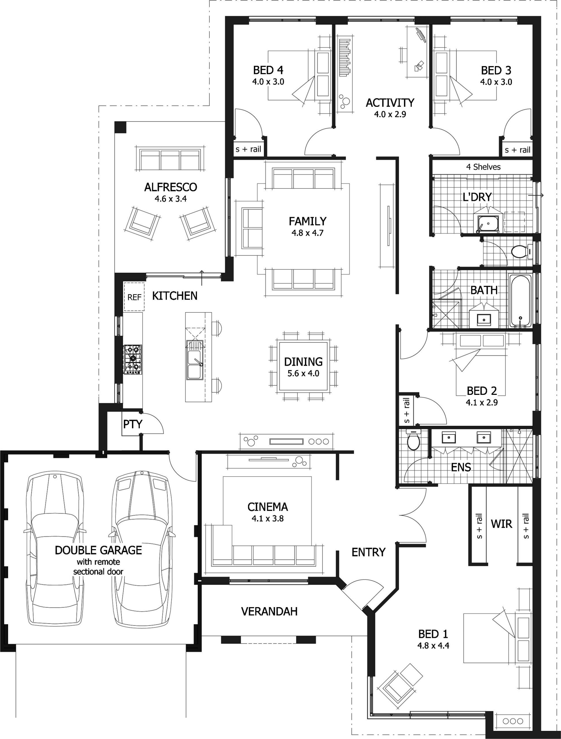 Awesome find a 4 bedroom home that's right for you from our current range of inside amazing simple four bedroom house plans