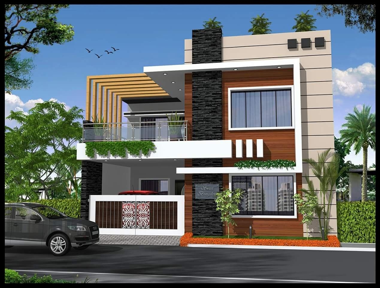 Awesome homeku: 2nd floor indian house front elevation designs photos 2020 with ground floor house elevation design