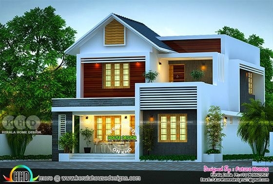 Best 163 sq m beautiful mixed roof 4 bhk kerala home kerala home design for best kerala style contemporary homes