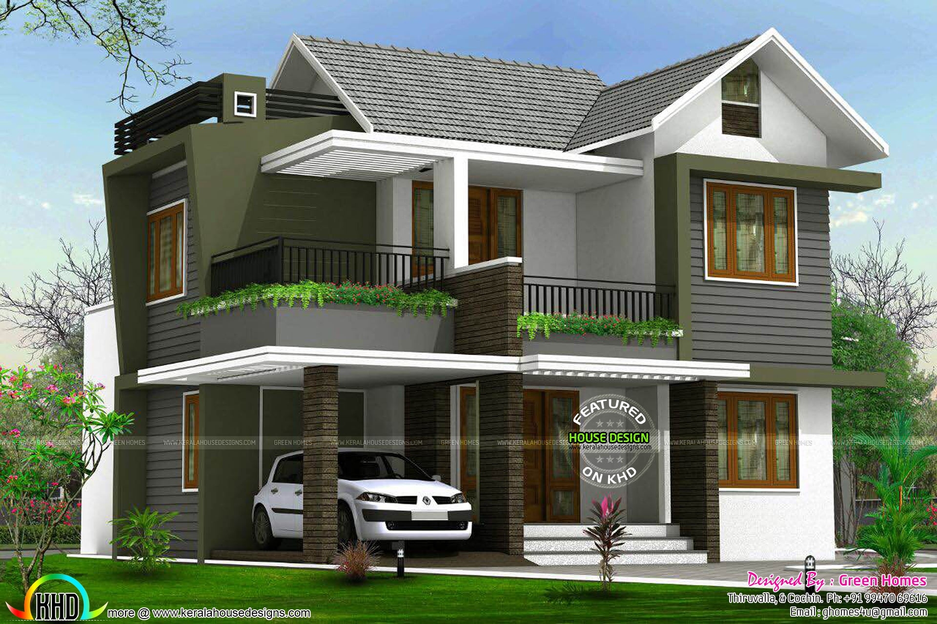 Best 4bhk floor plan and elevation in 5 cent kerala home design and floor inside 4 cent house plan