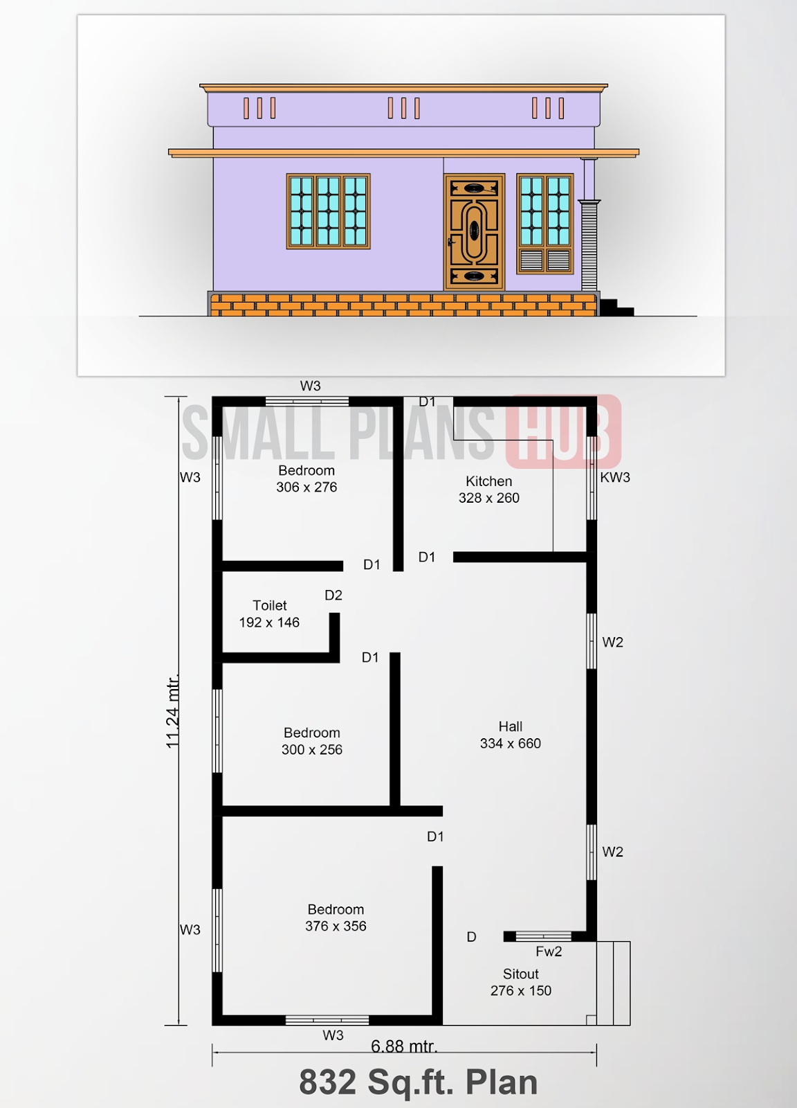 Best five low budget 3 bedroom single floor house designs under 1000 sq ft with 3 bedroom housing plans