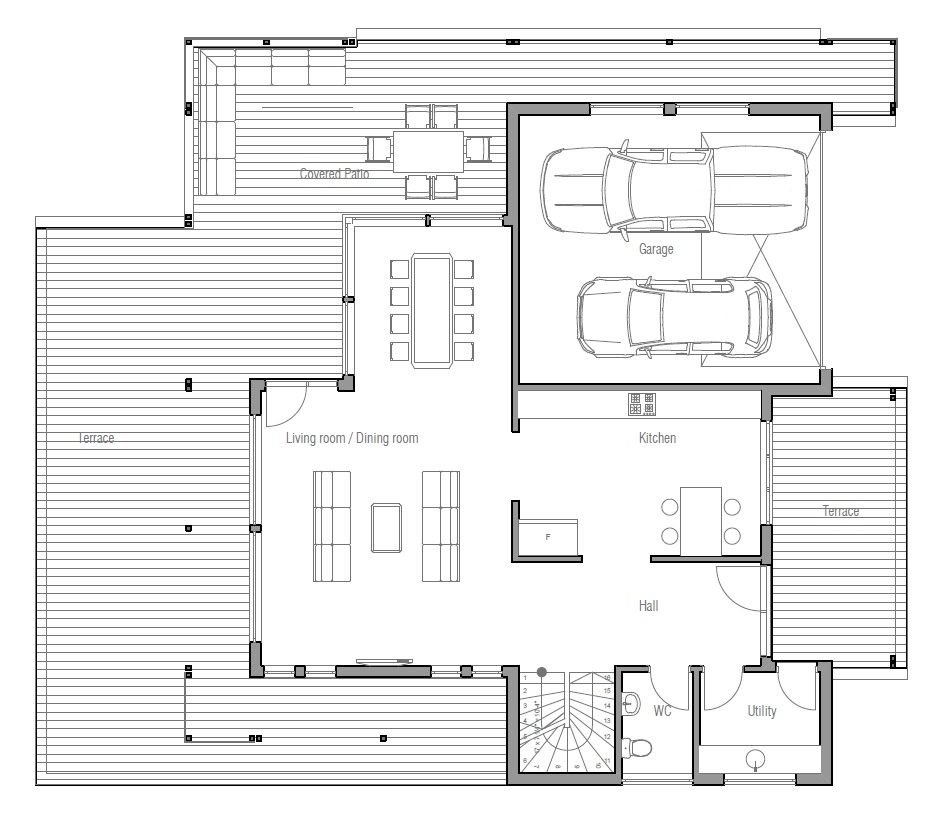 Brilliant modern house plan with very large balcony house plan regarding splendid house plan hd