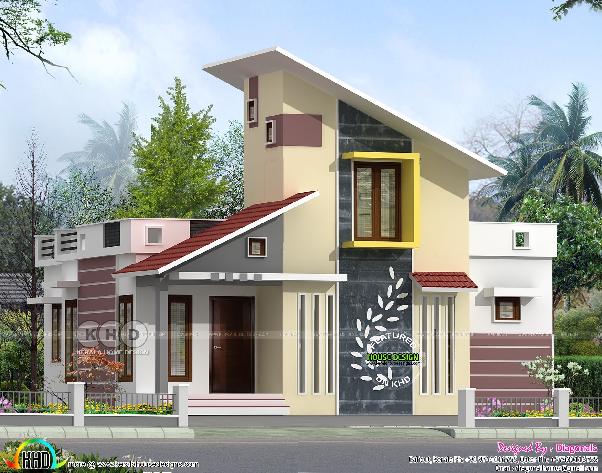Classy modern single floor 3 bhk home 1200 sq ft kerala home design and within classy home images single floor