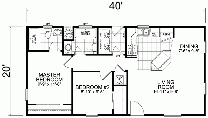 Classy second unit: 20 x 40: 2 bed, 2 bath, 800 sq ft little house on the in best 800 sq ft house plans 3 bedroom