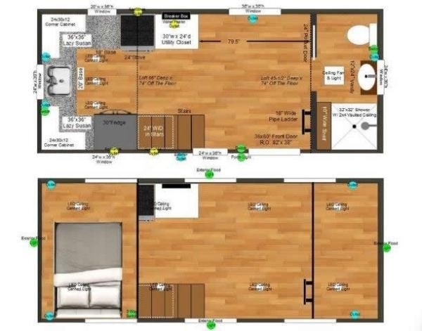 Exquisite 160 sq ft birchwood tiny house on wheels | tiny house floor plans with regard to tiny house plans on wheels