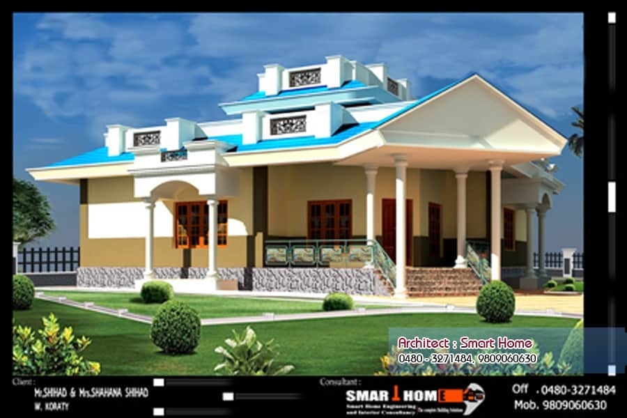 Fantastic kerala style single floor house plan at 1680 sq ft in classy home images single floor