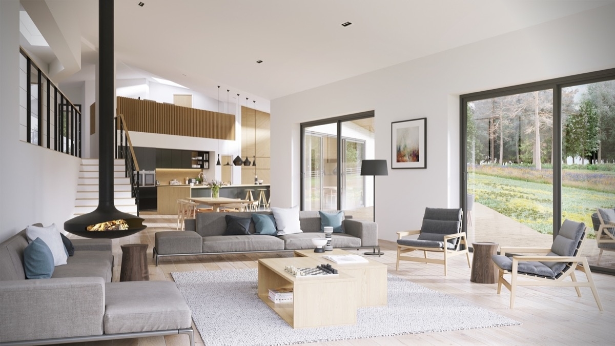 Fantastic sleek open plan interior design inspiration for your home roohome regarding best open floor plans