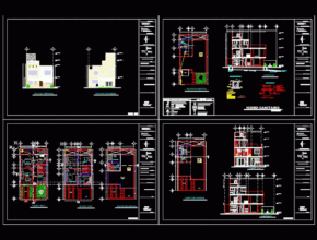 Fantastic three story house with garden 2d dwg full plan for autocad • designs cad intended for autocad 2d home design