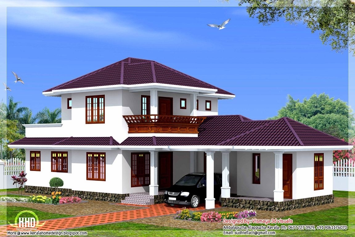 Fascinating 3 bedroom, 1873 sq ft kerala style villa kerala home design and pertaining to three bedroom house plans kerala style