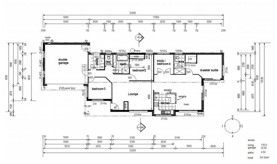 Fascinating one storey kit homes plan 167 n 167m2 spark homes with single storey kit home floor plan