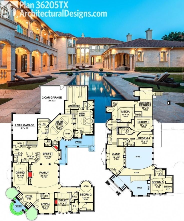 Gorgeous architectural designs luxury house plan 36205tx gives you this outdoor regarding huge mansion floor plans