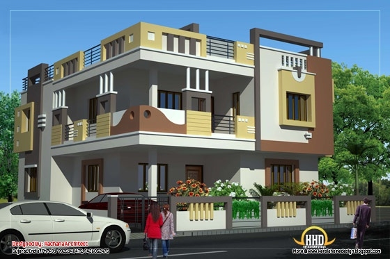 Gorgeous duplex house plan and elevation 2878 sq ft | home appliance inside front elevation of duplex house in 700 sq ft