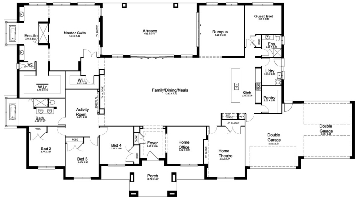 Gorgeous floor plan friday: 5 bedroom acreage home | 5 bedroom house plans pertaining to 5 bedroom floor plans