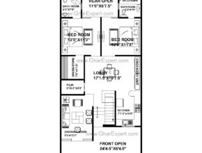 Great house plan for 25 feet52 feet plot (plot size 144 square yards within house plan for 15 feet by 50 feet