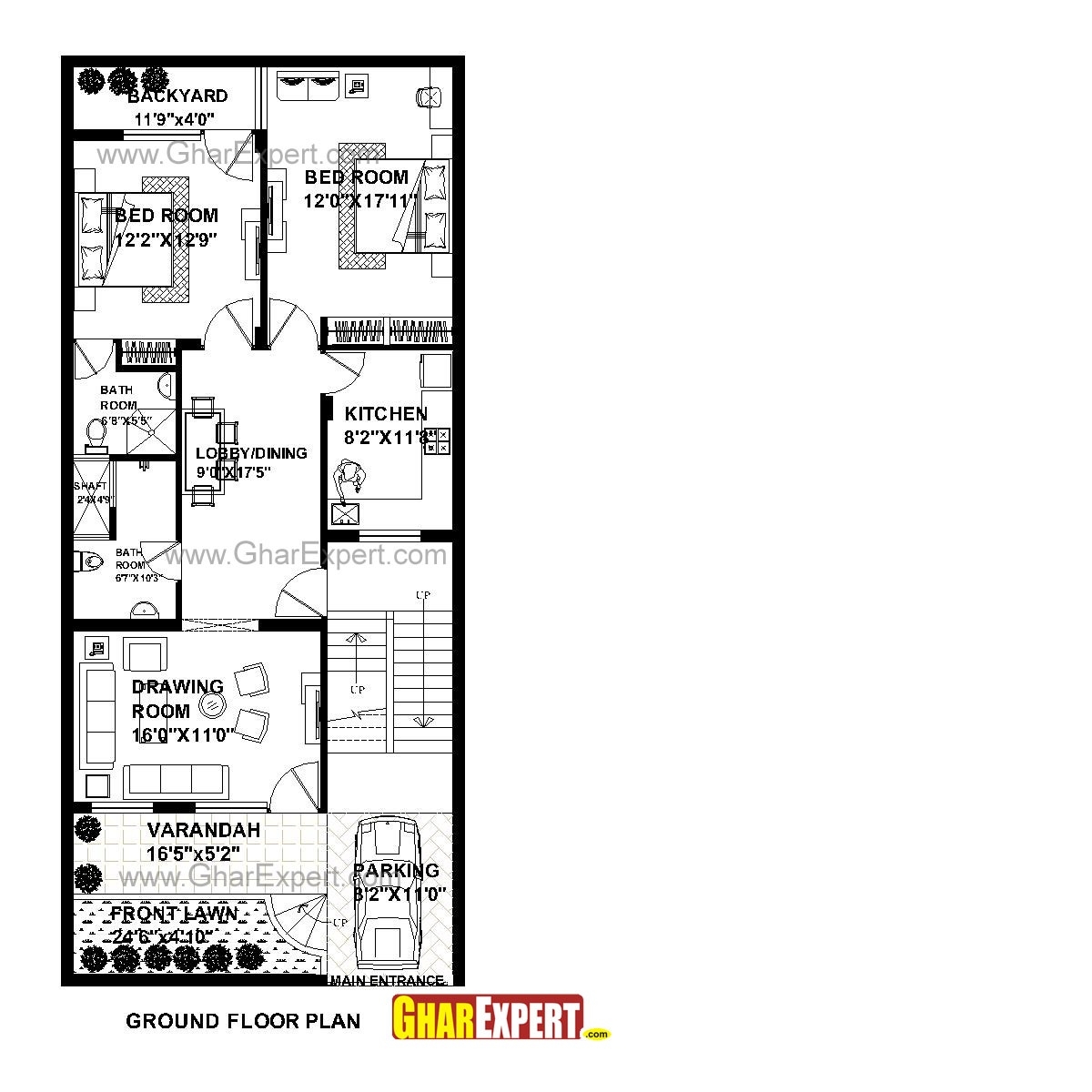 Great house plan for 26 feet60 feet plot (plot size 173 square yards inside house plan for 15 feet by 50 feet
