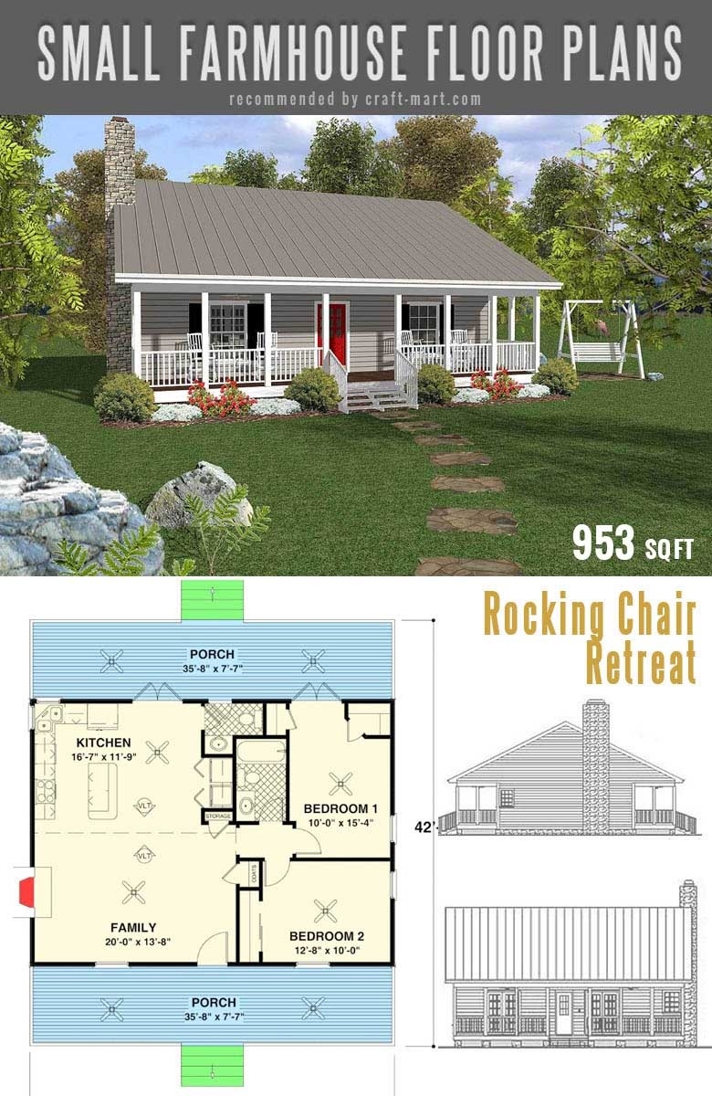 Great old farmhouse plans with porches | see more in fascinating old farmhouse plans