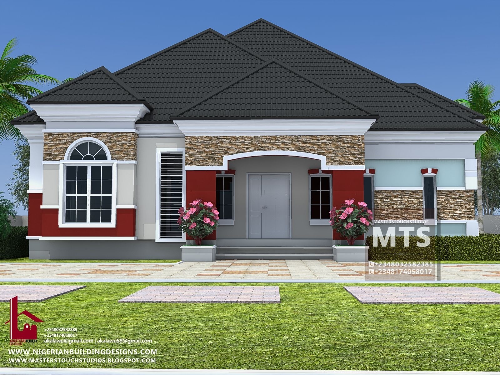 Image of bungalow exterior designs in nigeria within marvelous 4 bedroom bungalow house plans in nigeria