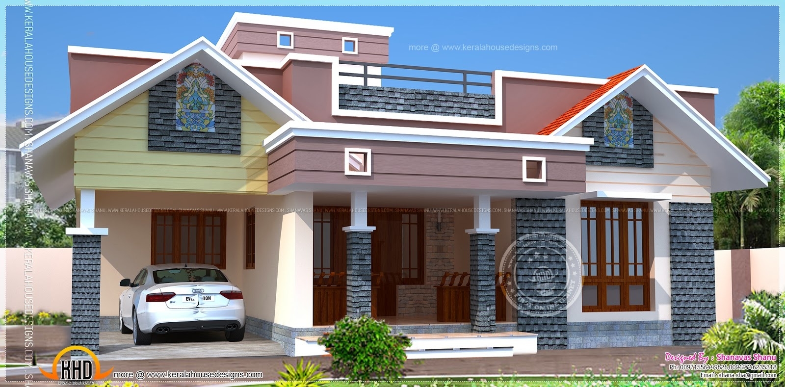 Image of floor plan of modern single floor home kerala home design and floor pertaining to classy single floor house design