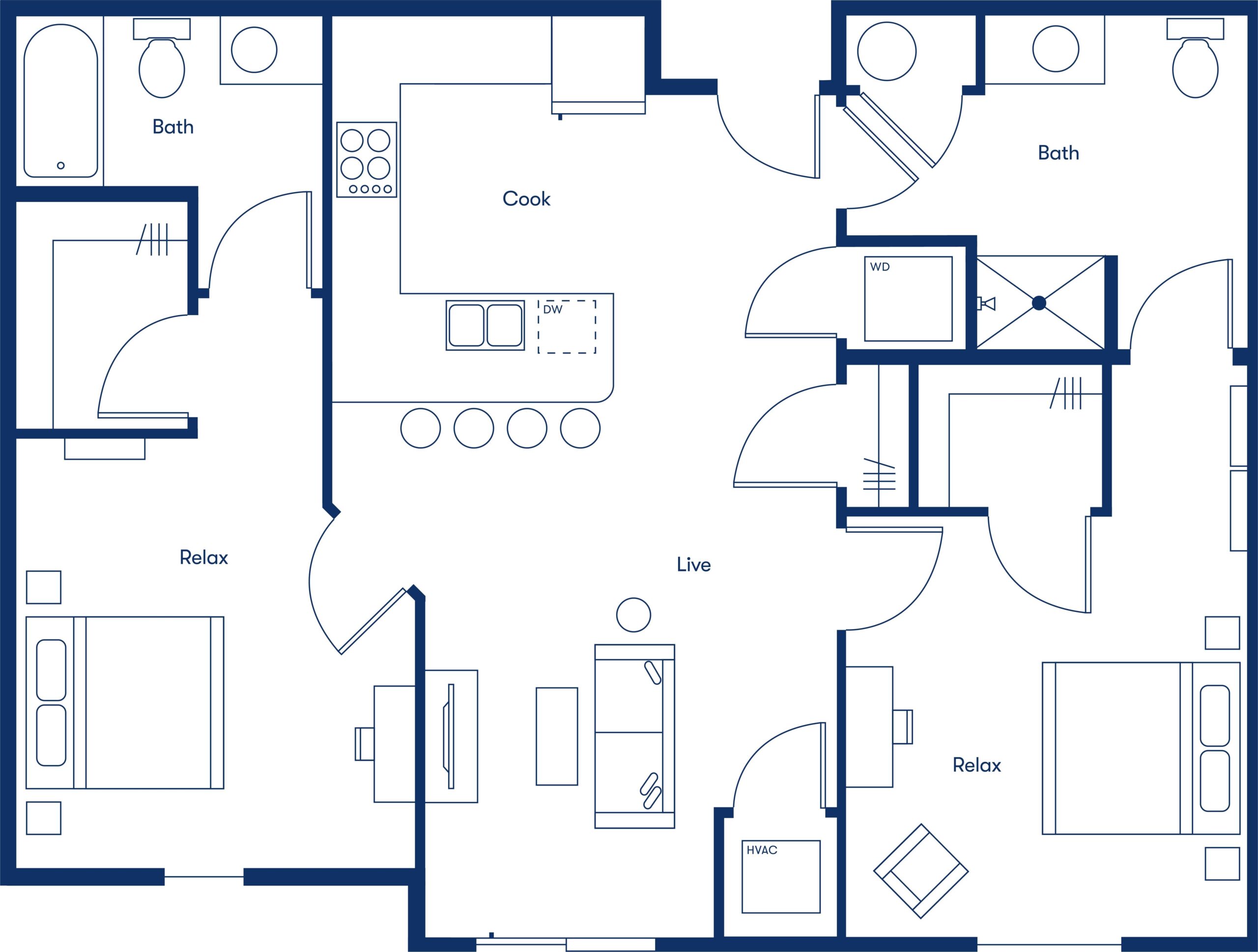 Inspirational floor plans pertaining to popular 2 bedroom flat plan on half plot