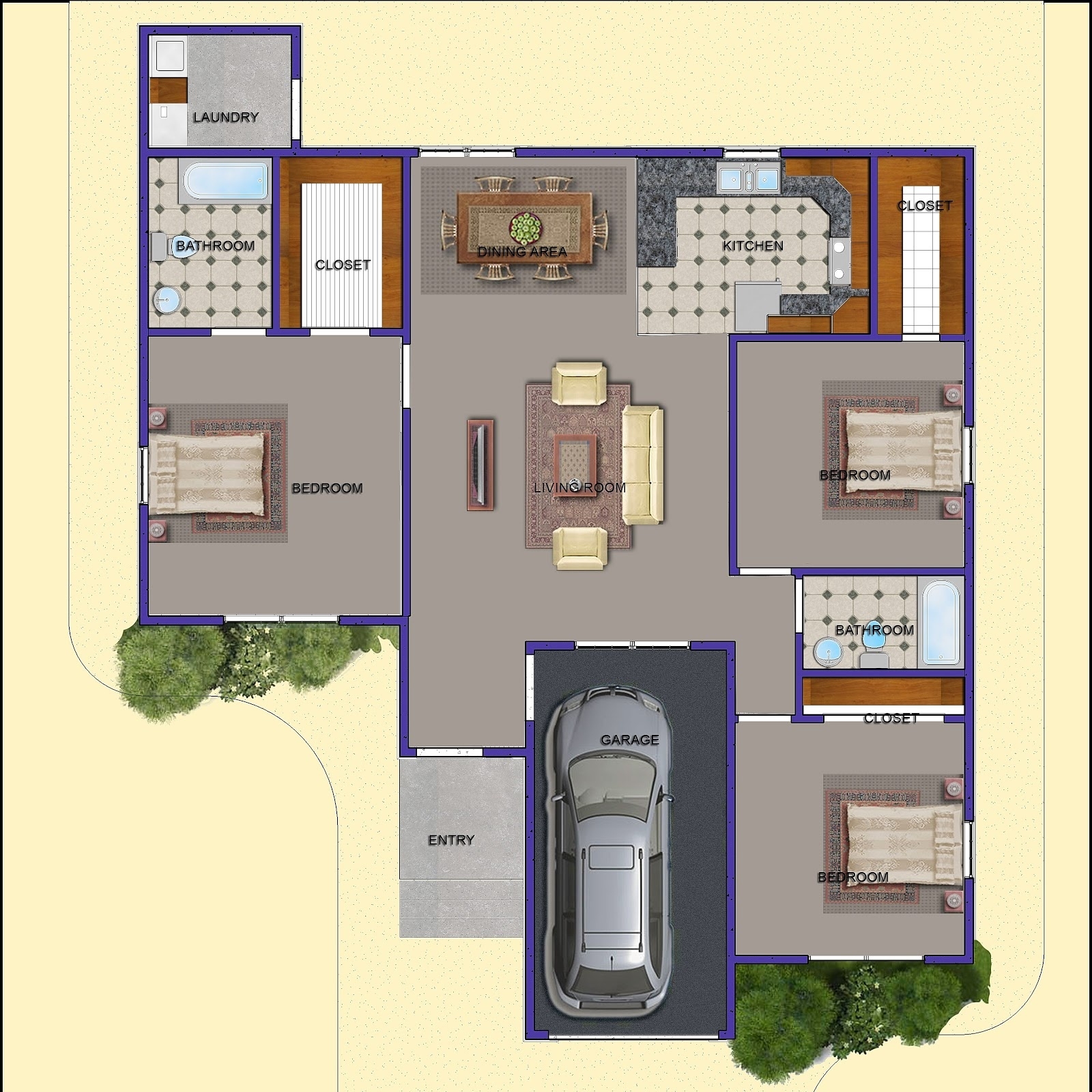 Inspiring best house floor plan design 3 bedroom most popular new home floor plans for gorgeous plan of house with 3 bed rooms