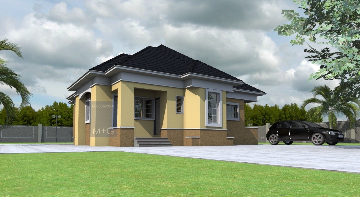 Interesting contemporary nigerian residential architecture: 3 bedroom bungalow with amazing plan for 3 bedroom bungalow designs in nigeria