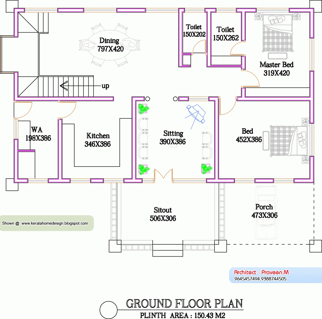 Interesting kerala home plan and elevation 2800 sq ft kerala home design and in 4 bedroom house plan kerala