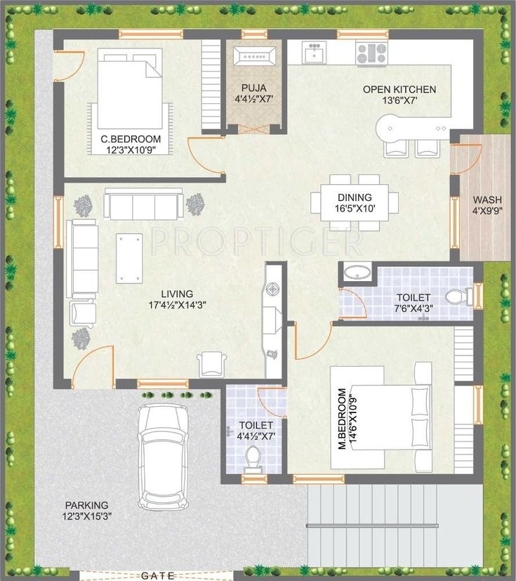 Interesting vastu new house entrance direction | 2bhk house plan, 30x40 house plans in 1500 sq ft house plans indian style