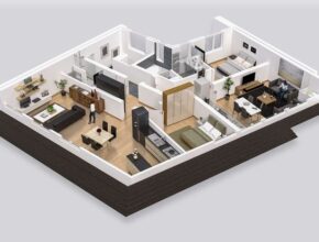 Marvelous 2 bedroom 3d home plan | floor plans, affordable house plans, modern in inspiring 2 bedroom 3d house plan