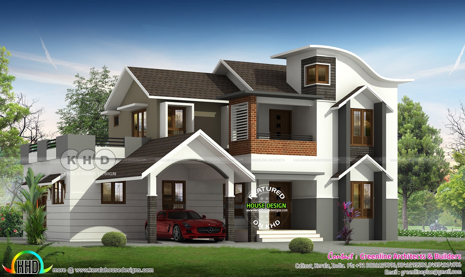 Most inspiring 2601 square feet 4 bedroom contemporary house kerala home design and in best kerala style contemporary homes