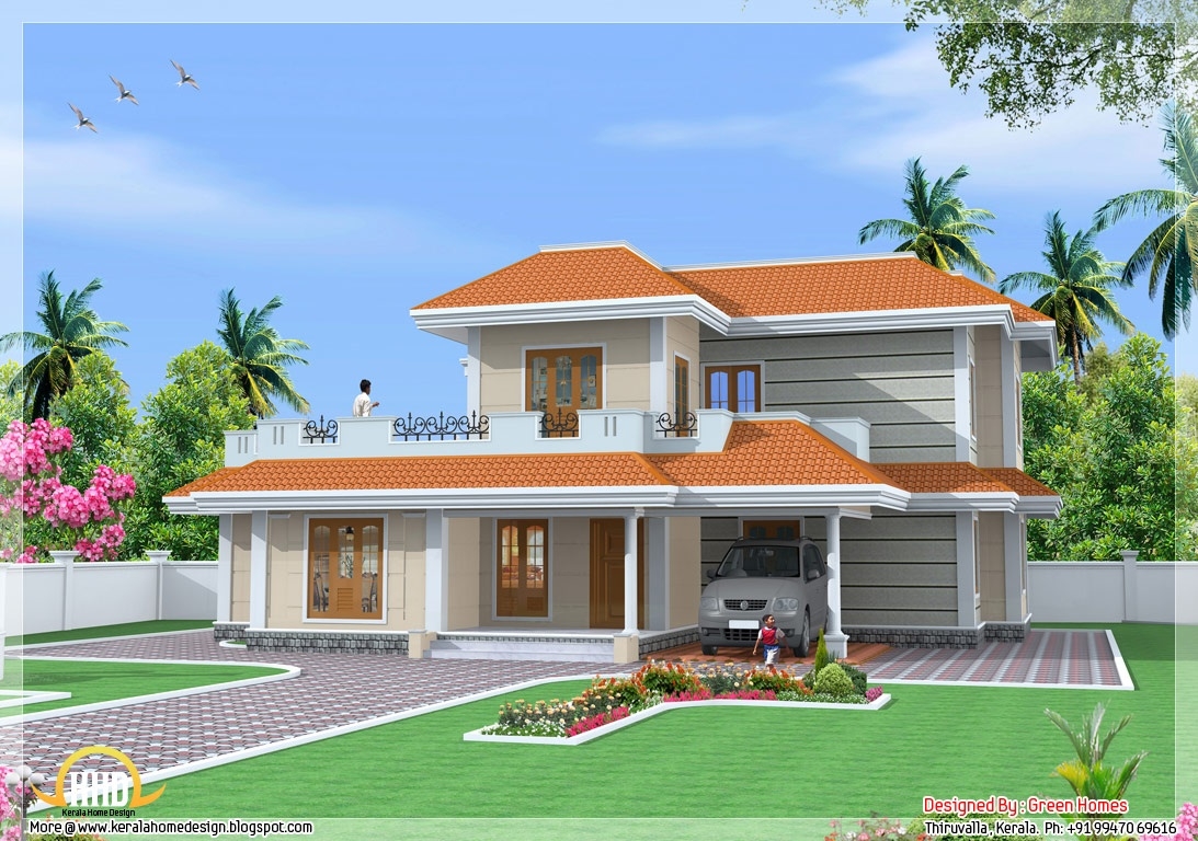 Most inspiring 4 bedroom double storey india house 2600 sq ft kerala home design pertaining to pi s of 4 bedroom 3d plan