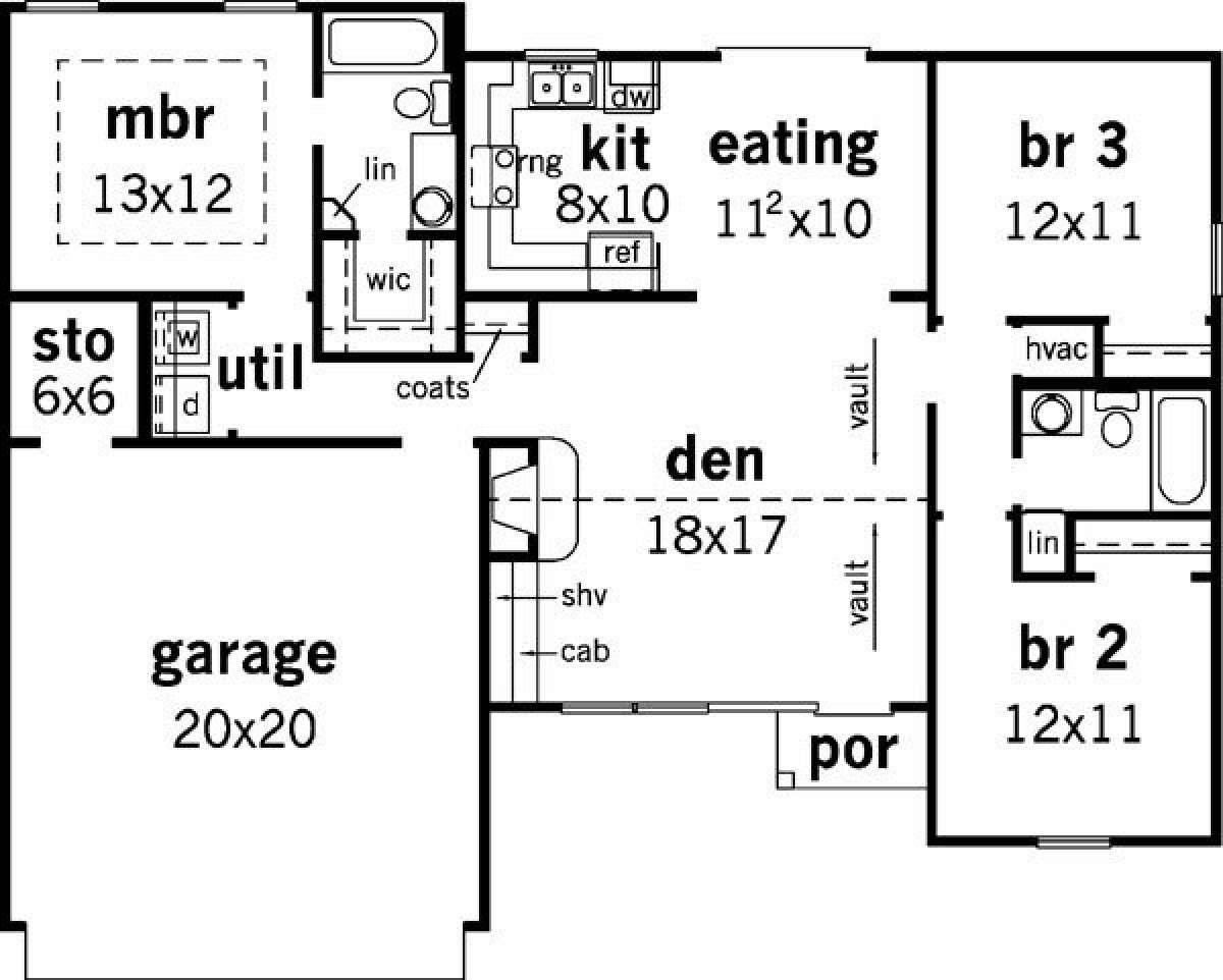 Most inspiring house plan 9035 00036 ranch plan: 1,200 square feet, 3 bedrooms, 2 inside cool home plans bungalow house plans 3 bedroom 2 bathroom