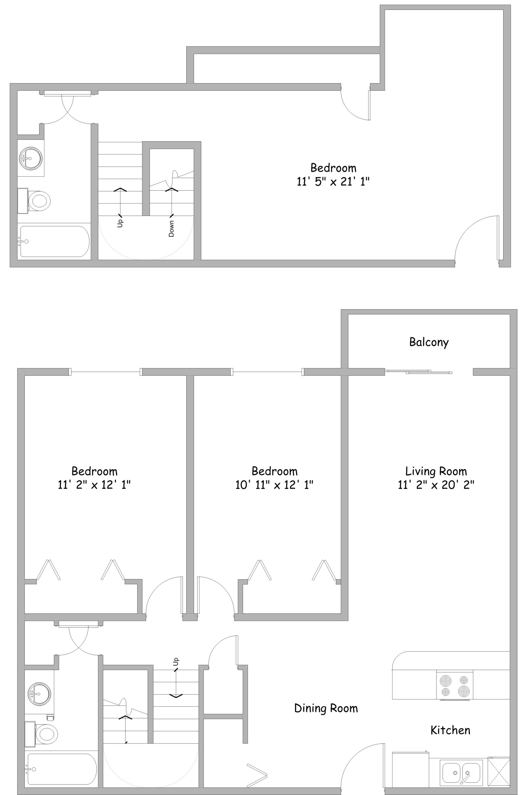 Popular floor plan for a 3 bedroom flat | viewfloor co with regard to three bedroom flat building plan