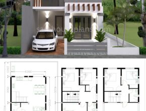Popular house plans 6x11m with 5 bedrooms plot 8x16m sam house plans for must see house plans on half plot