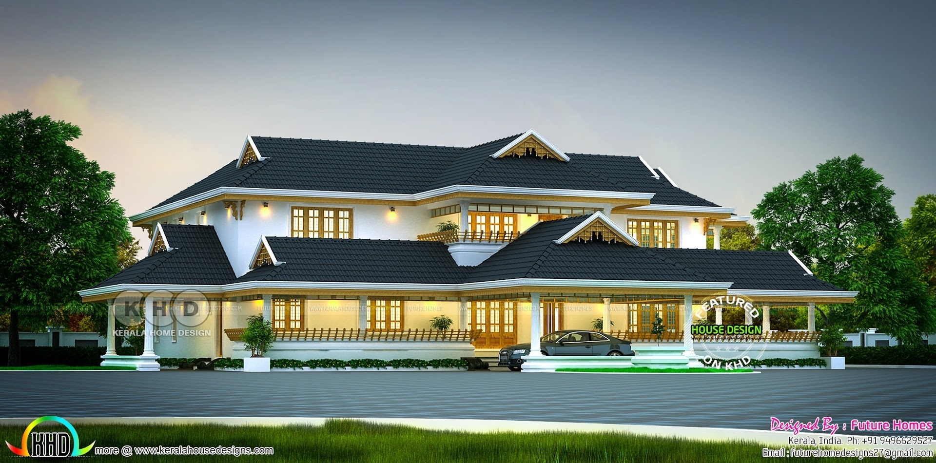 Popular luxury traditional kerala home 5890 sq ft kerala home design and with kerala house design photo gallery