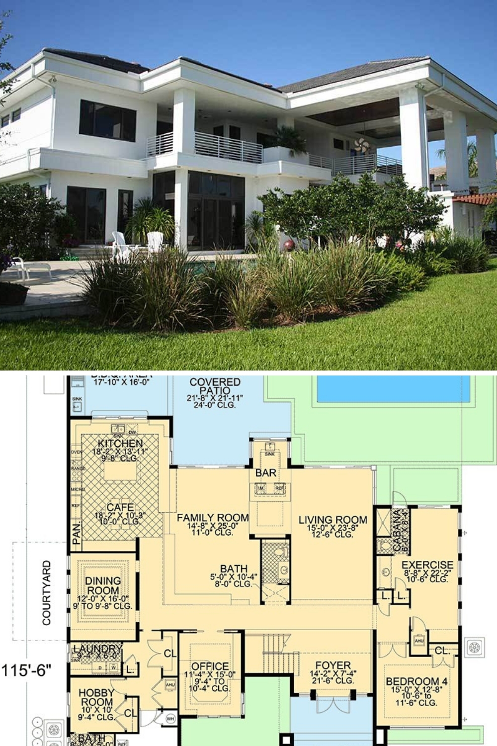 Splendid 5 bedroom two story contemporary florida style home (floor plan throughout 2 story houses with plan