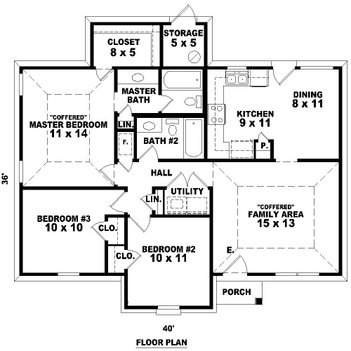 Splendid 8109 3 bedrooms and 2 baths | the house designers 8109 in top small 3 bedroom 2 bath house plans