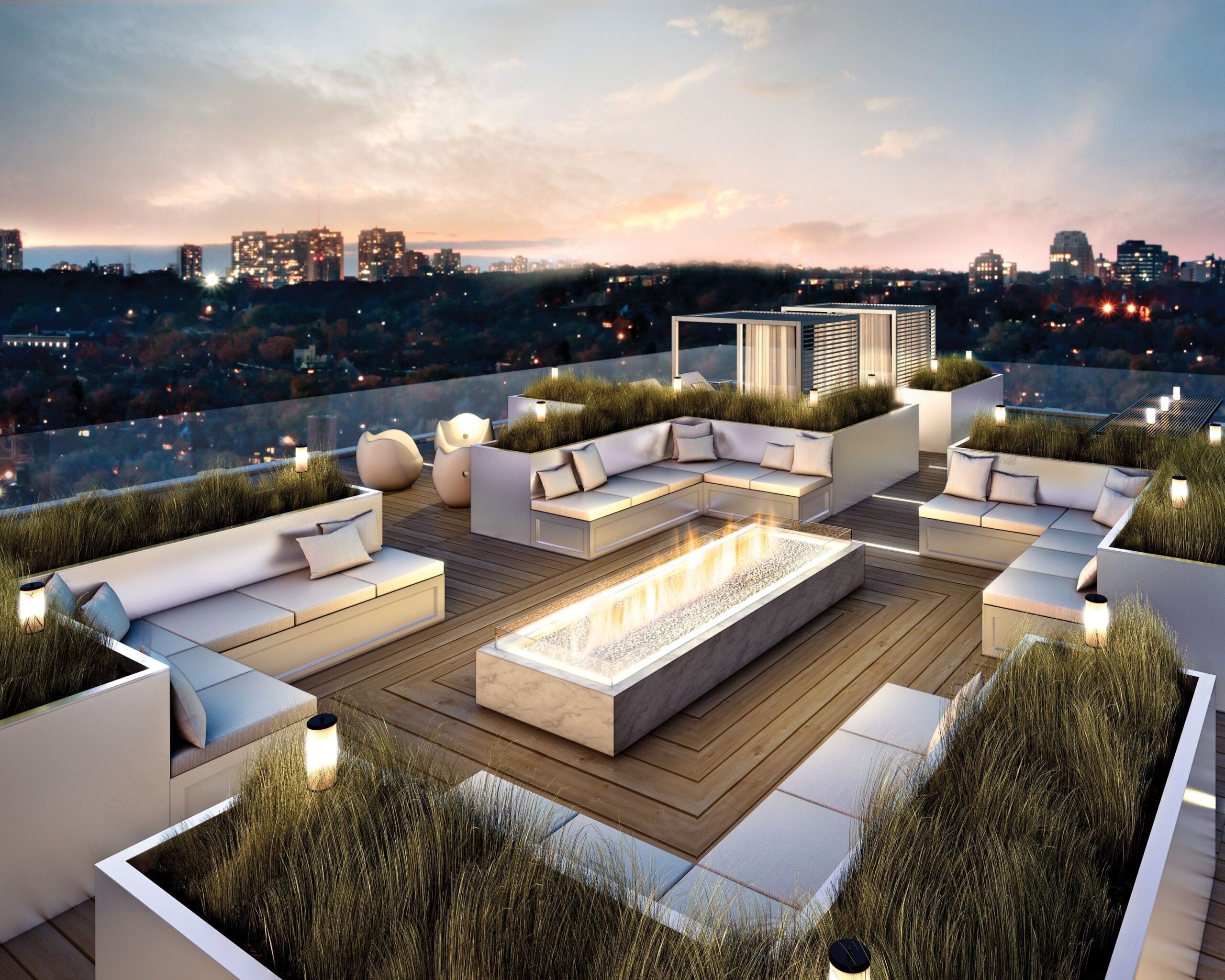 Splendid pin on rooftop and terraces inside popular modern house roof garden