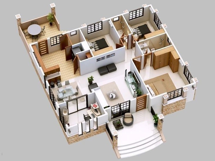 Splendid the ultimate guide to creating 3d floor plans online for exquisite 3 bedroom house floor plan design 3d