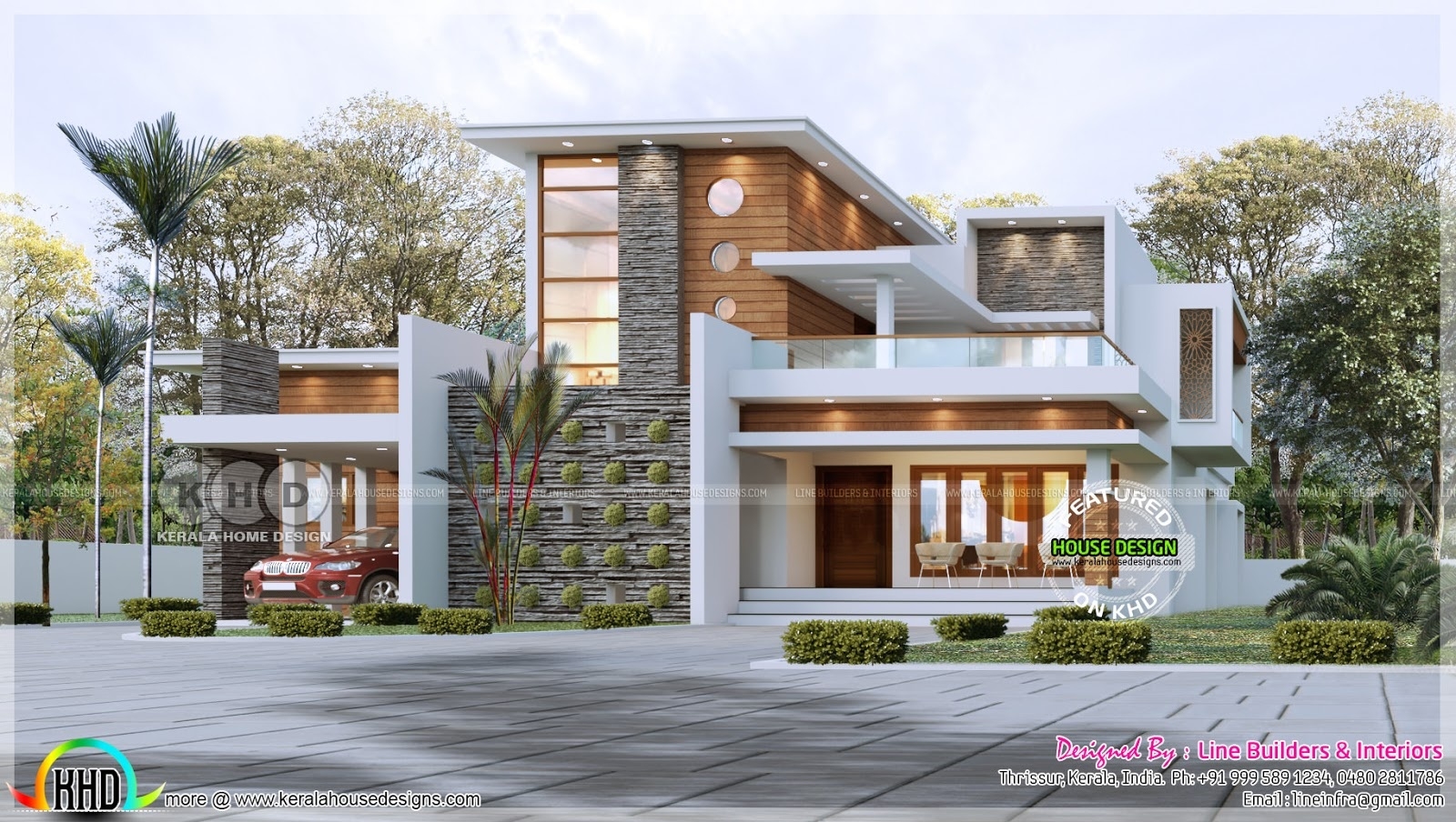 Top 2371 sq ft 3 bedroom contemporary style house kerala home design and throughout three bedroom modern house