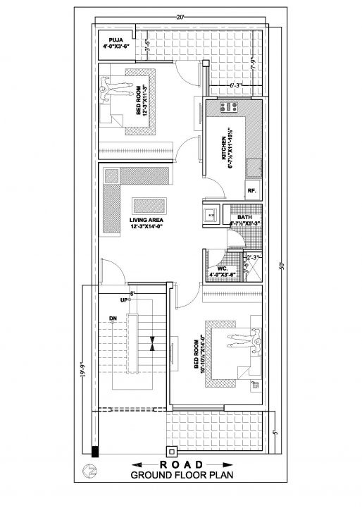 Top popular 20×50 house floor plan according to east,south,north,west side with great 12×50 house plan