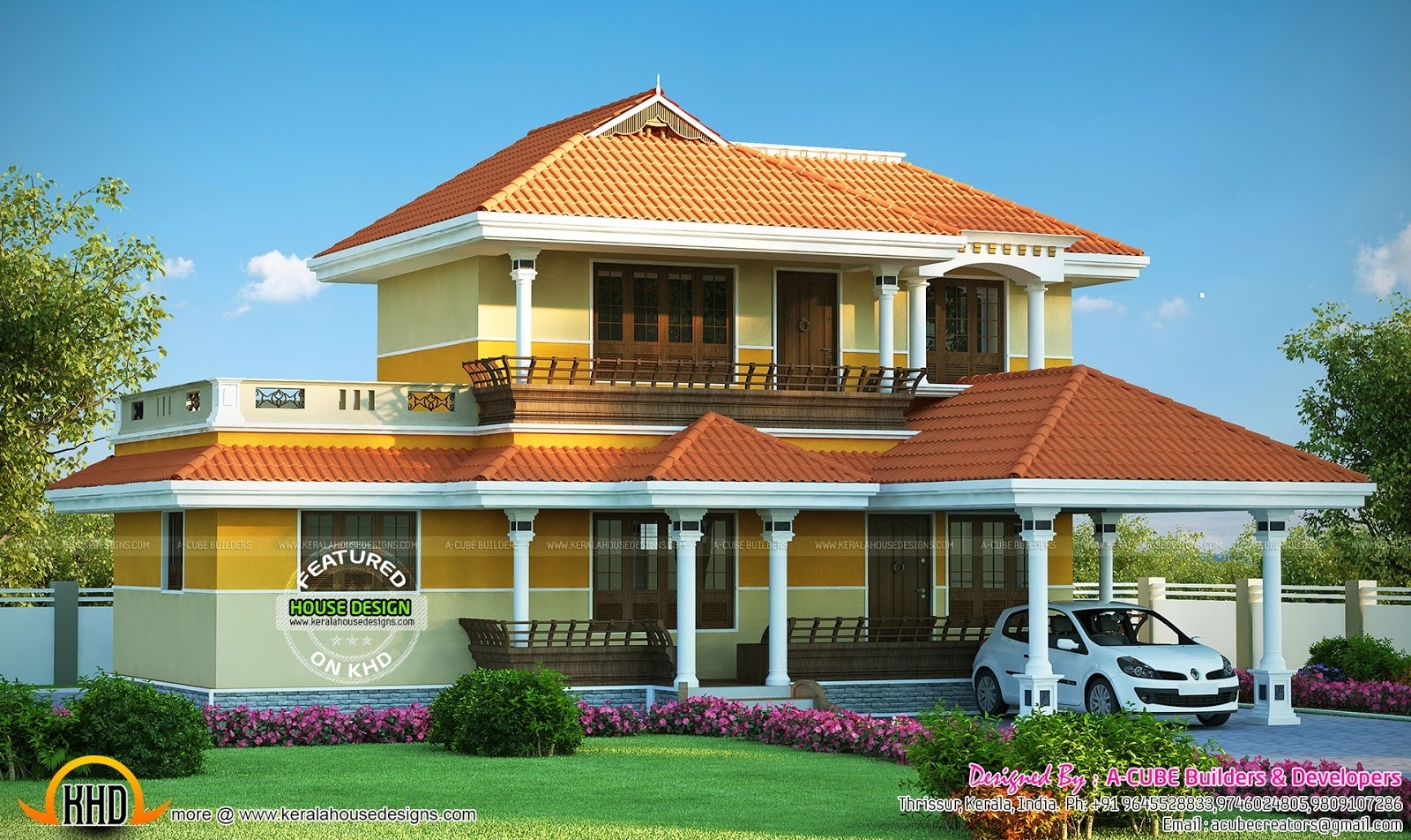 Wonderful kerala model architecture house kerala home design and floor plans within kerala model house
