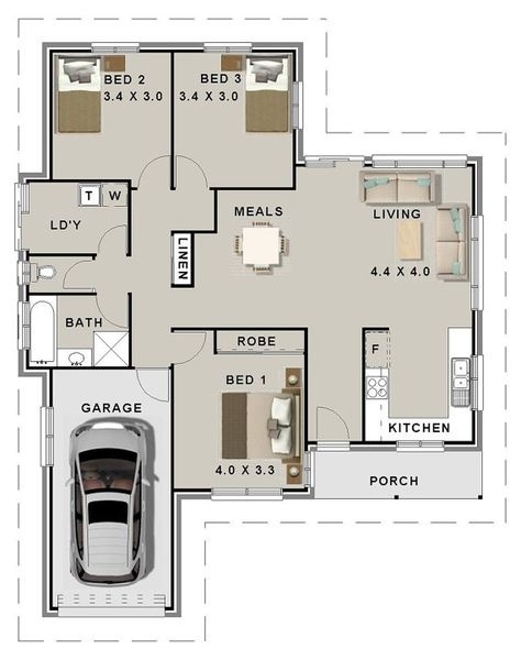 Wonderful pin on easy bloxburg house to build regarding 3 bedroom house floor plans with double garage