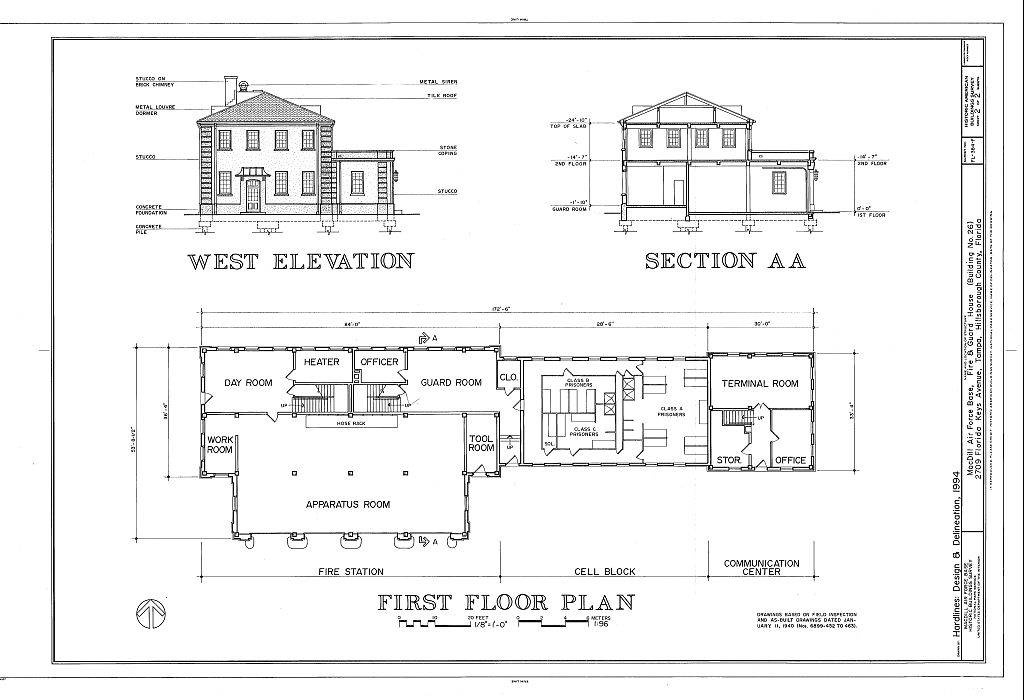 Wonderful west elevation section first floor plan macdill air force base home within fantastic plan section and elevation of houses